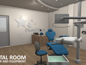 dental room - interior and equipment Modèle 3D