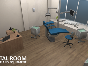 dental room - interior and equipment Modèle 3D