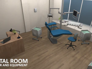 dental room - interior and equipment 3D Model