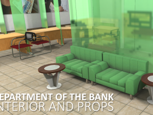 department of the bank Modelo 3D