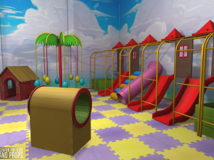 entertainment center for kids - interior and props Modèle 3D