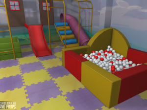 entertainment center for kids - interior and props Modèle 3D