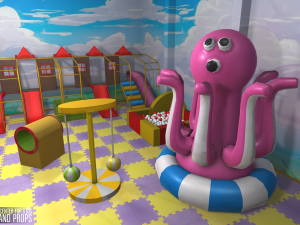 entertainment center for kids - interior and props Modèle 3D