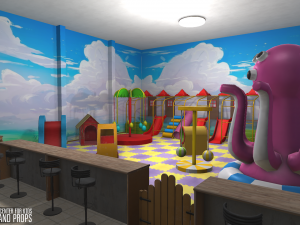 entertainment center for kids - interior and props Modèle 3D