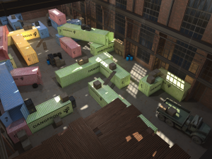 fps hangar - tournament map 3D Модель