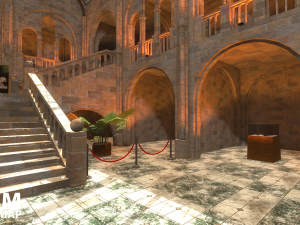fps museum - vr tournament map Model 3D