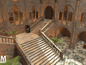 fps museum - vr tournament map Model 3D