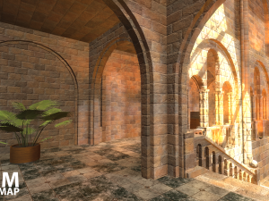 fps museum - vr tournament map Model 3D