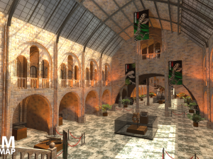 fps museum - vr tournament map Model 3D