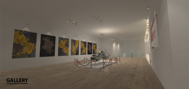 gallery - showroom environment 3D Model .c4d .max .obj .3ds .fbx .stl .blend 
