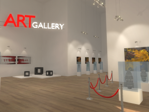 gallery - showroom environment 3D Model