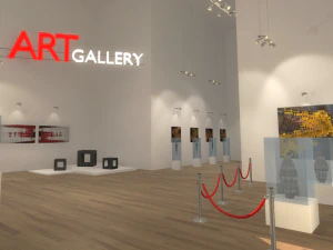 gallery - showroom environment 3D Model