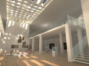 gallery - showroom environment 3D Model