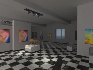 gallery - showroom environment 3D Model