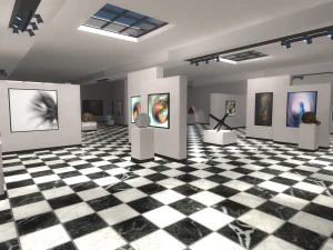 gallery - showroom environment 3D Model