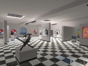 gallery - showroom environment 3D Model