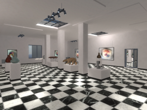 gallery - showroom environment 3D Model