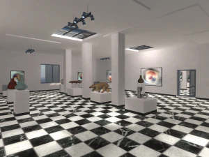gallery - showroom environment 3D Model