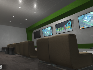game room - interior and props Model 3D
