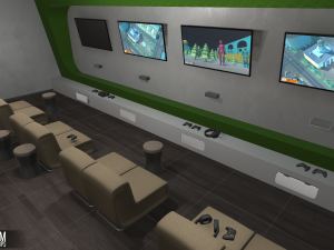 game room - interior and props Model 3D