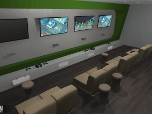 game room - interior and props Model 3D