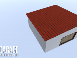 garage - interior and props Modelo 3D