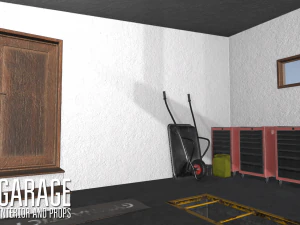 garage - interior and props 3D Model