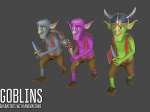 goblin -karakter dengan animasi Model 3D