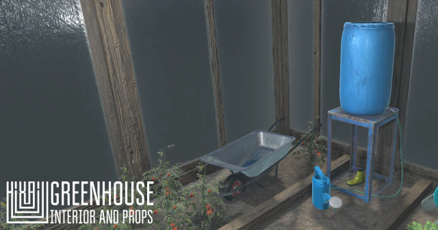 greenhouse - interior and props 3D Model .c4d .max .obj .3ds .fbx .stl .blend