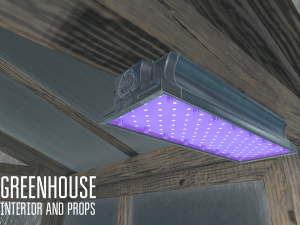 greenhouse - interior and props 3D 모델
