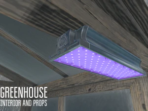 greenhouse - interior and props 3D Model