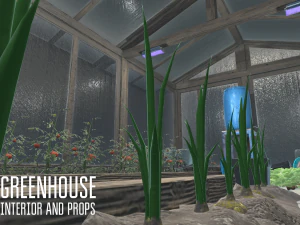 greenhouse - interior and props 3D Model