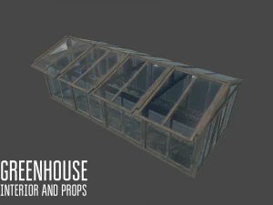 greenhouse - interior and props 3D Model