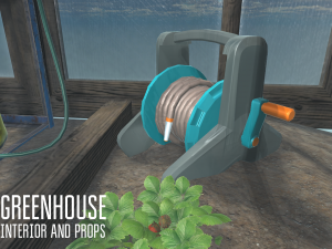 greenhouse - interior and props 3D 모델