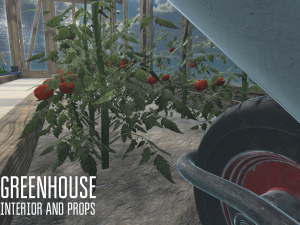 greenhouse - interior and props 3D 모델