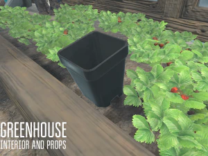 greenhouse - interior and props 3D Model