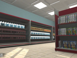 bakkal - i&ccedil; mekan ve aksesuarlar 3D Model