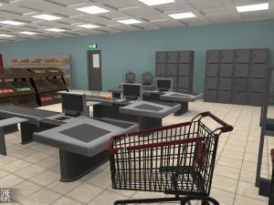 grocery store - interior and props 3D Model