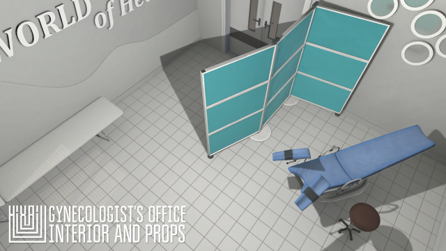 gynecologists office - interior and props Modelo 3D .c4d .max .obj .3ds .fbx .stl .blend 