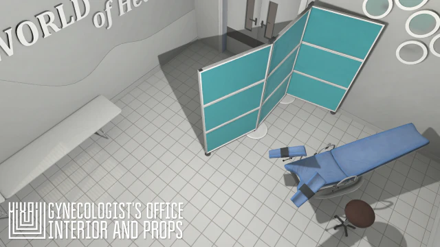 gynecologists office - interior and props 3D Model .c4d .max .obj .3ds .fbx .stl .blend 