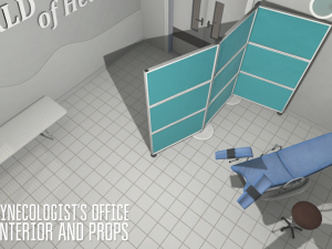 gynecologists office - interior and props Modelo 3D