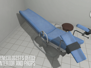 gynecologists office - interior and props Modelo 3D