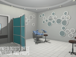 gynecologists office - interior and props Modelo 3D