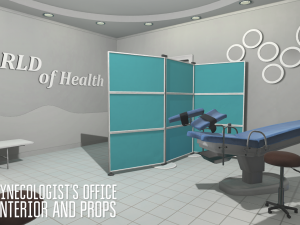 gynecologists office - interior and props Modelo 3D