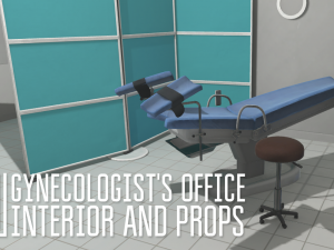 gynecologists office - interior and props Modelo 3D