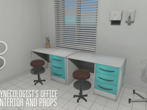 gynecologists office - interior and props Modelo 3D