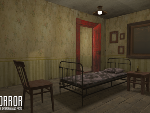 horror - modular interiror and props 3D-Modell