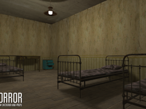 horror - modular interiror and props 3D 모델