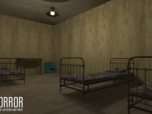 horror - modular interiror and props 3D Model