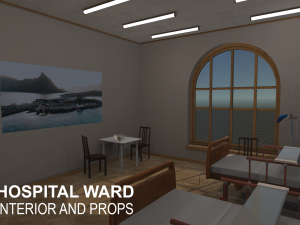 hospital ward - interior and props Modèle 3D